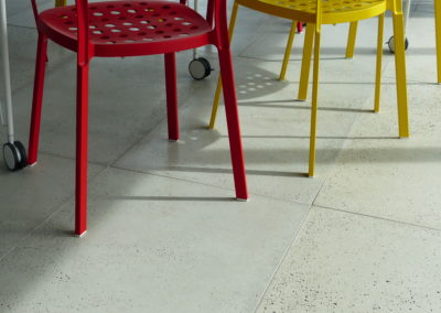 gray colour concrete slabs flooring system